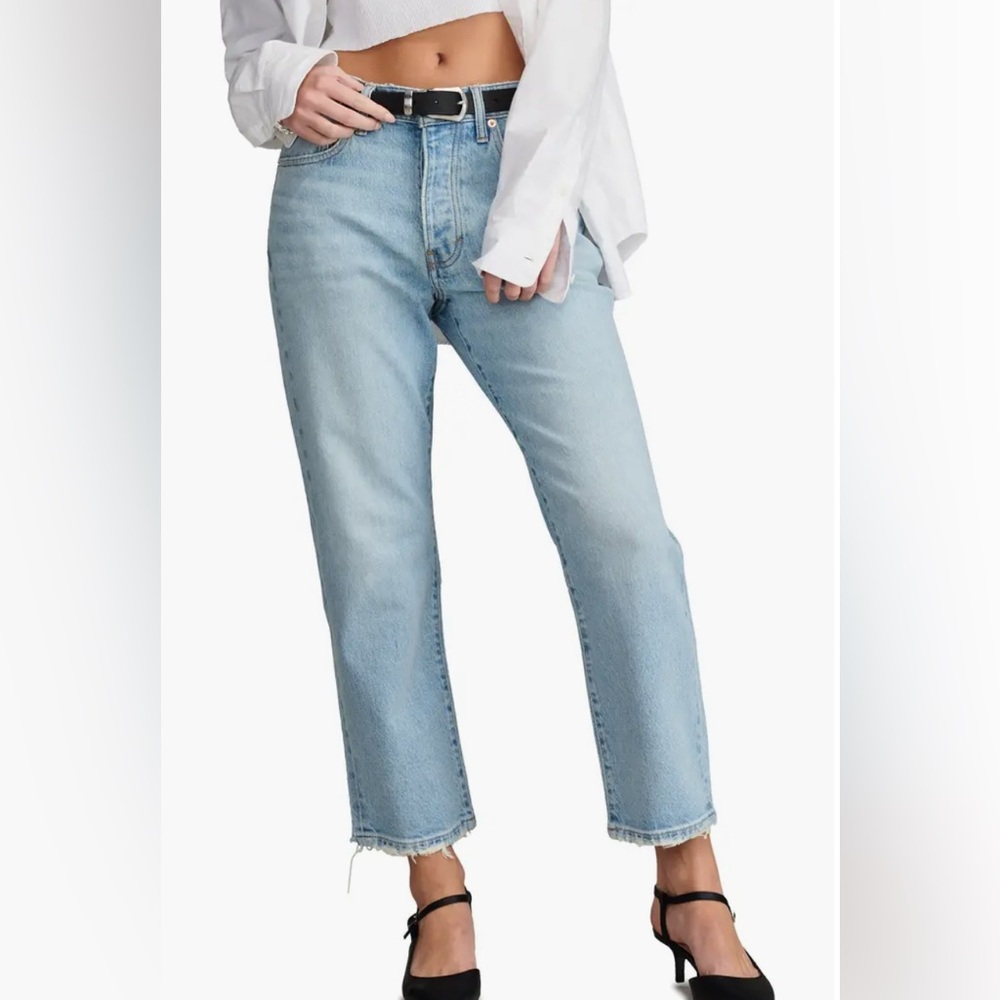 Lucky Brand '90s Loose Crop Jeans (Sky High)
